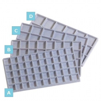 Flocked Tray Liner (C - Item#FTL9624)<br>24 Compartments  		  		  	       