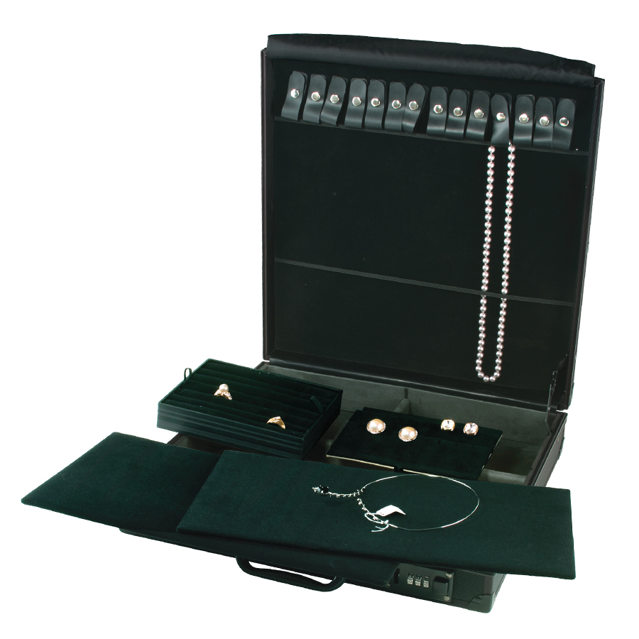 Black Aluminum Jewelry Attache Case